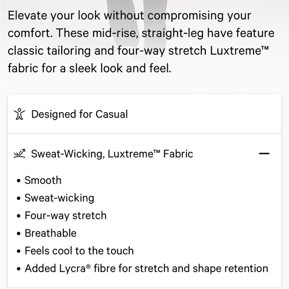 NWT Lululemon Straight-Leg Mid-Rise Pant Luxtreme
Regular - Picture 7 of 10